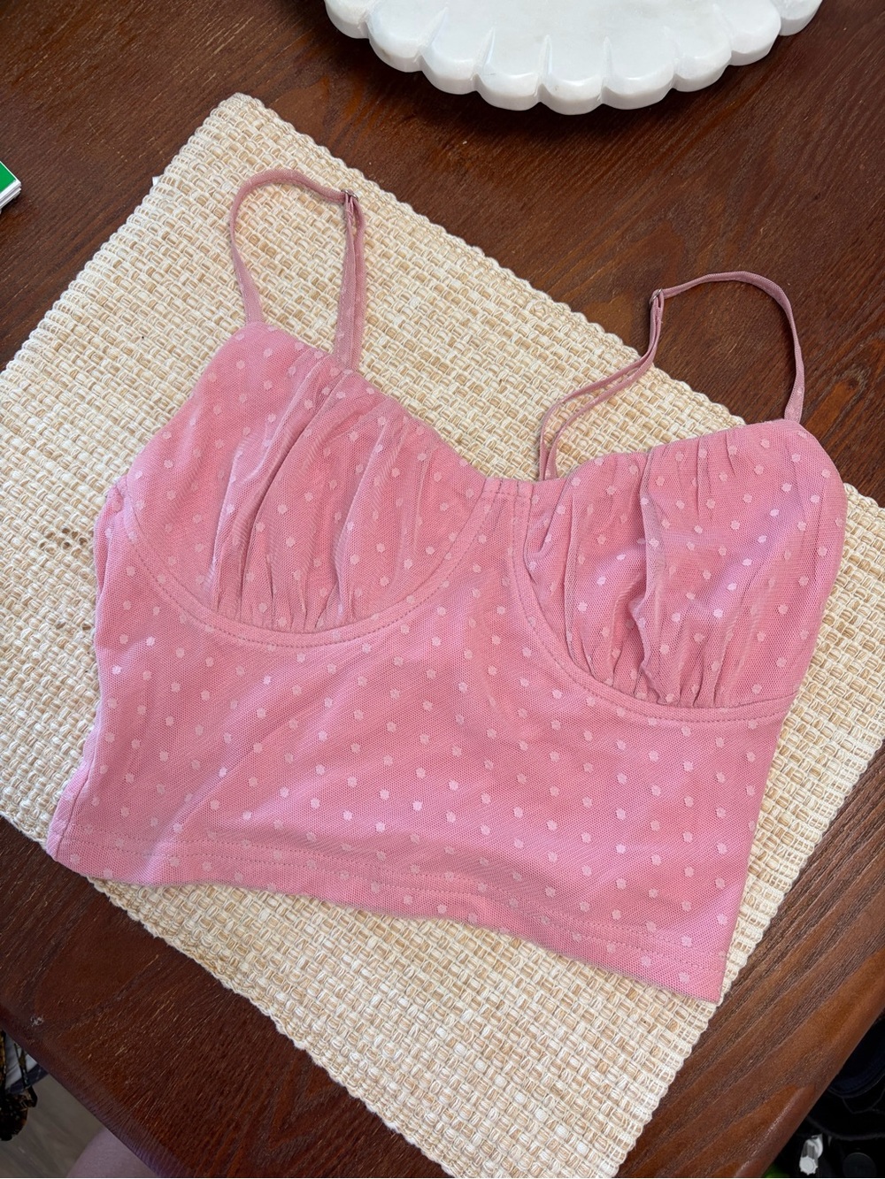 Showpo Pink Polka Dot Cami